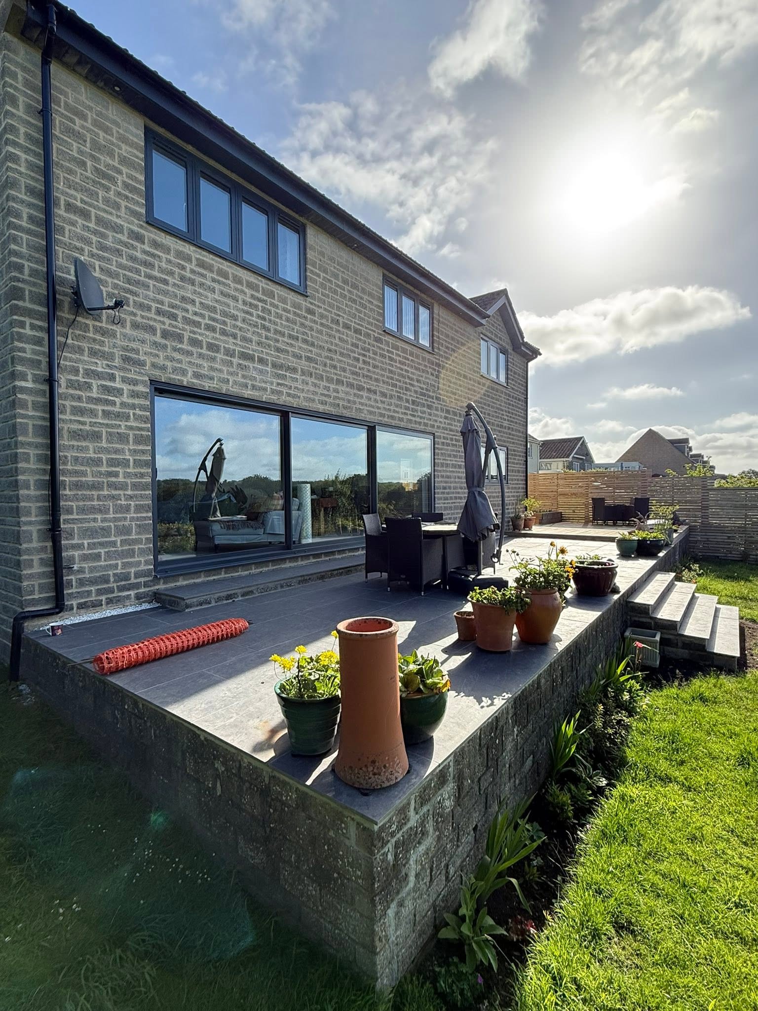 Completed brickwork and mortar restoration