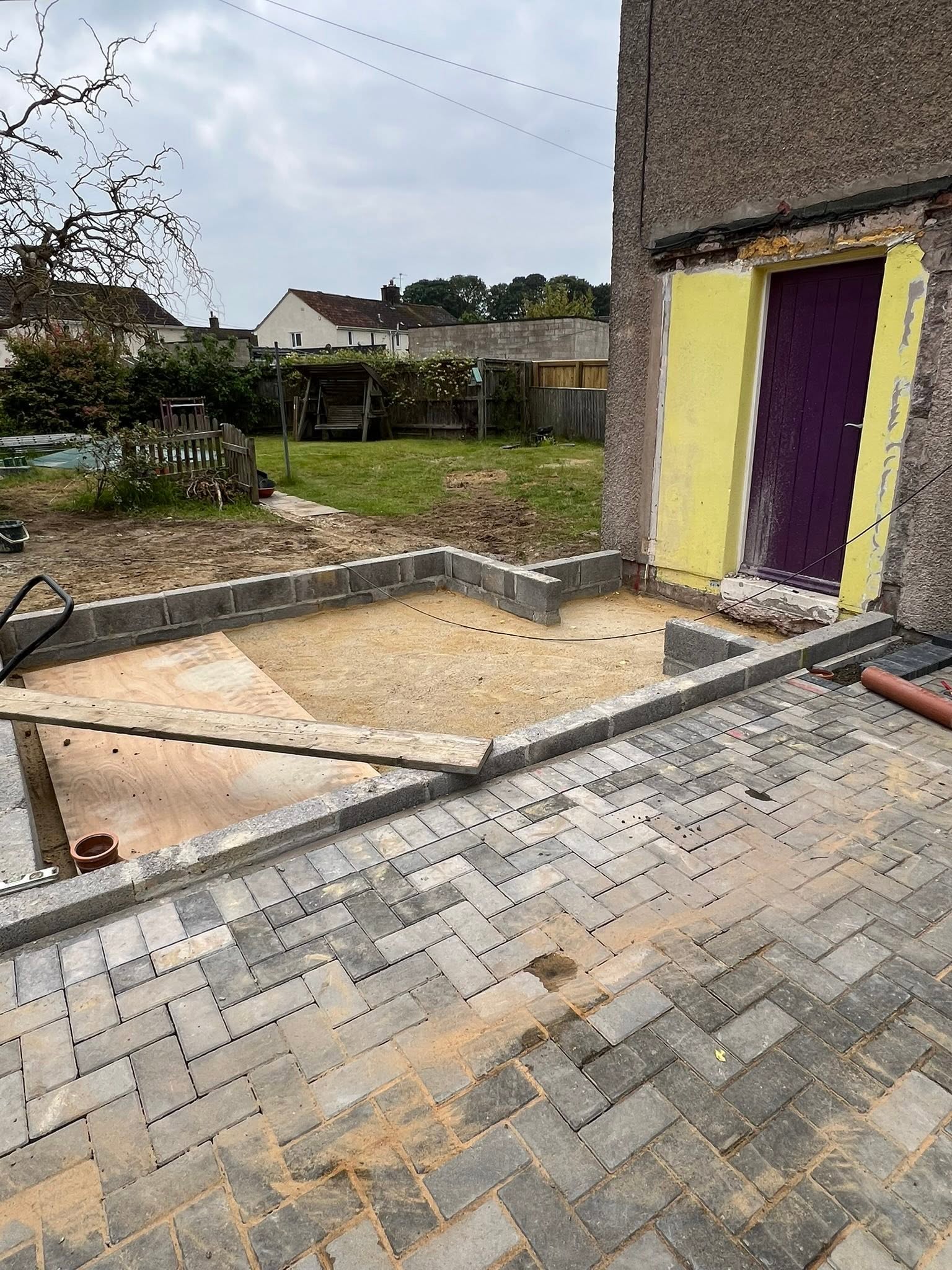 Burnt Larch Timber-Frame Extension during view