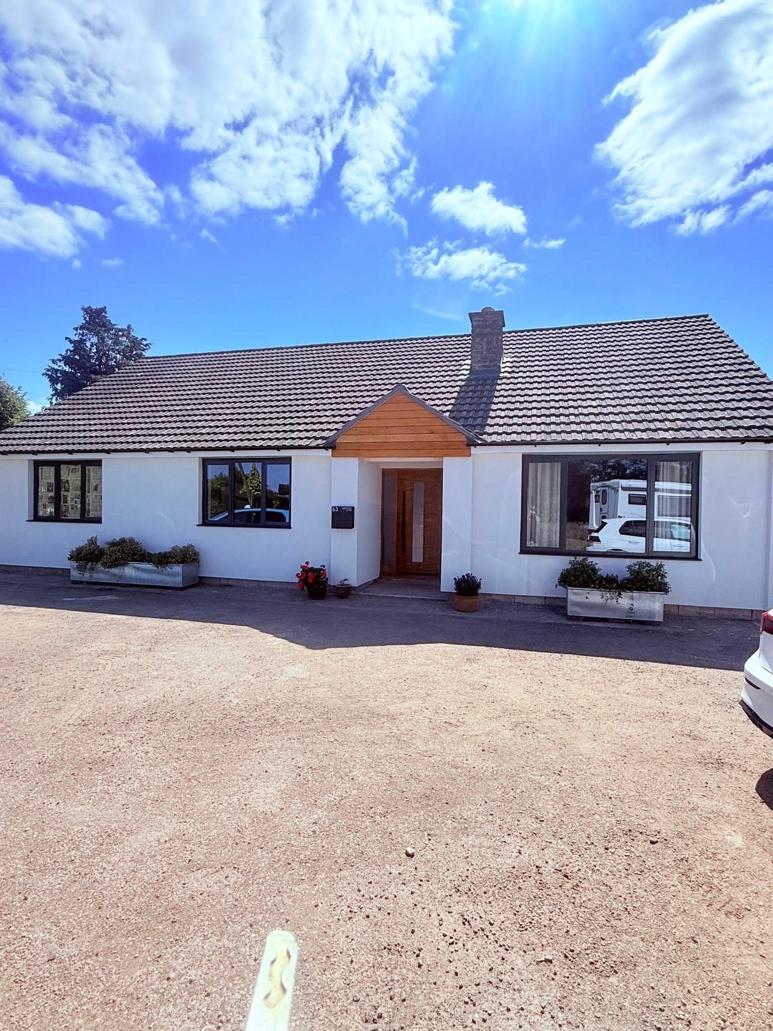 Completed front elevation after an extension and full renovation