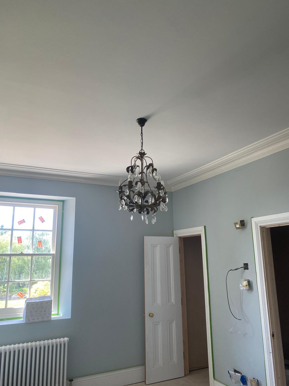 Finished room within the restored heritage home