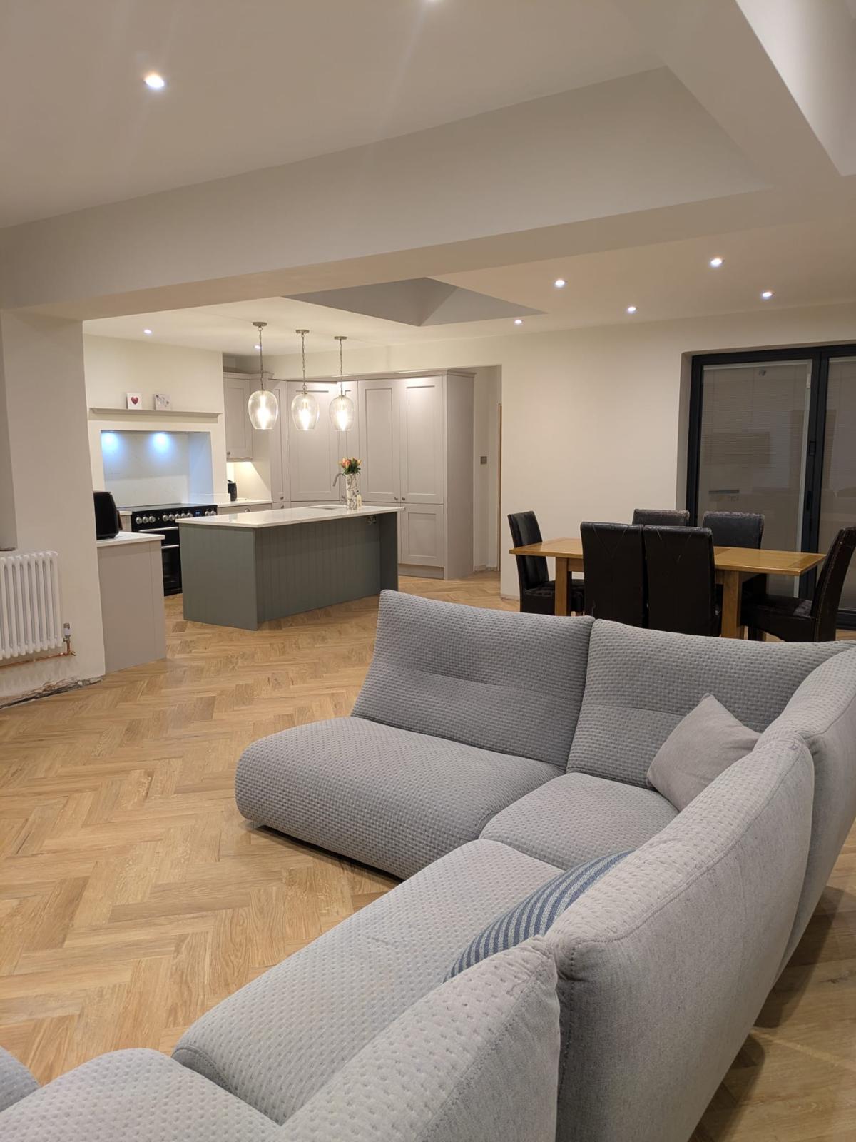 Finished open-plan home renovation